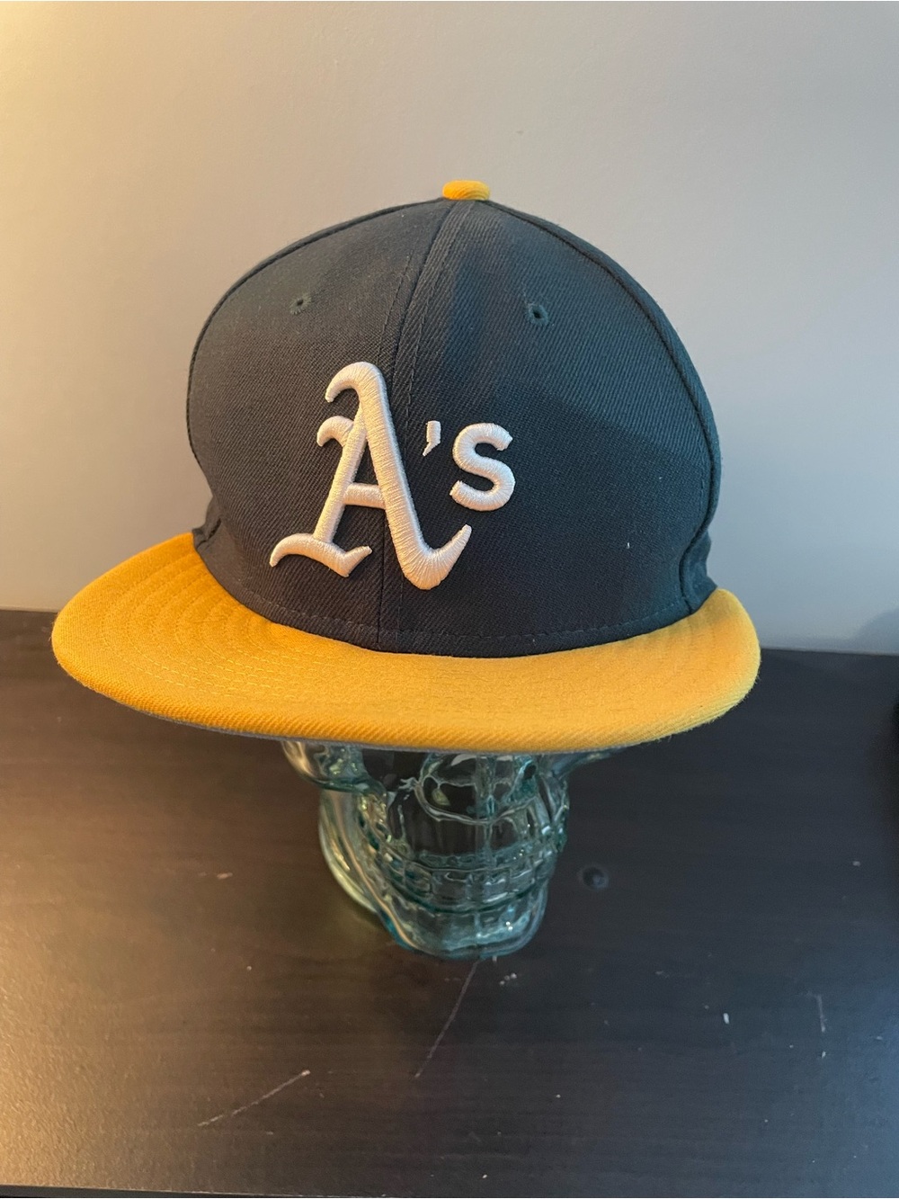 Athletics baseball mlb Two-Tone Snapback Hat in Green and Yellow